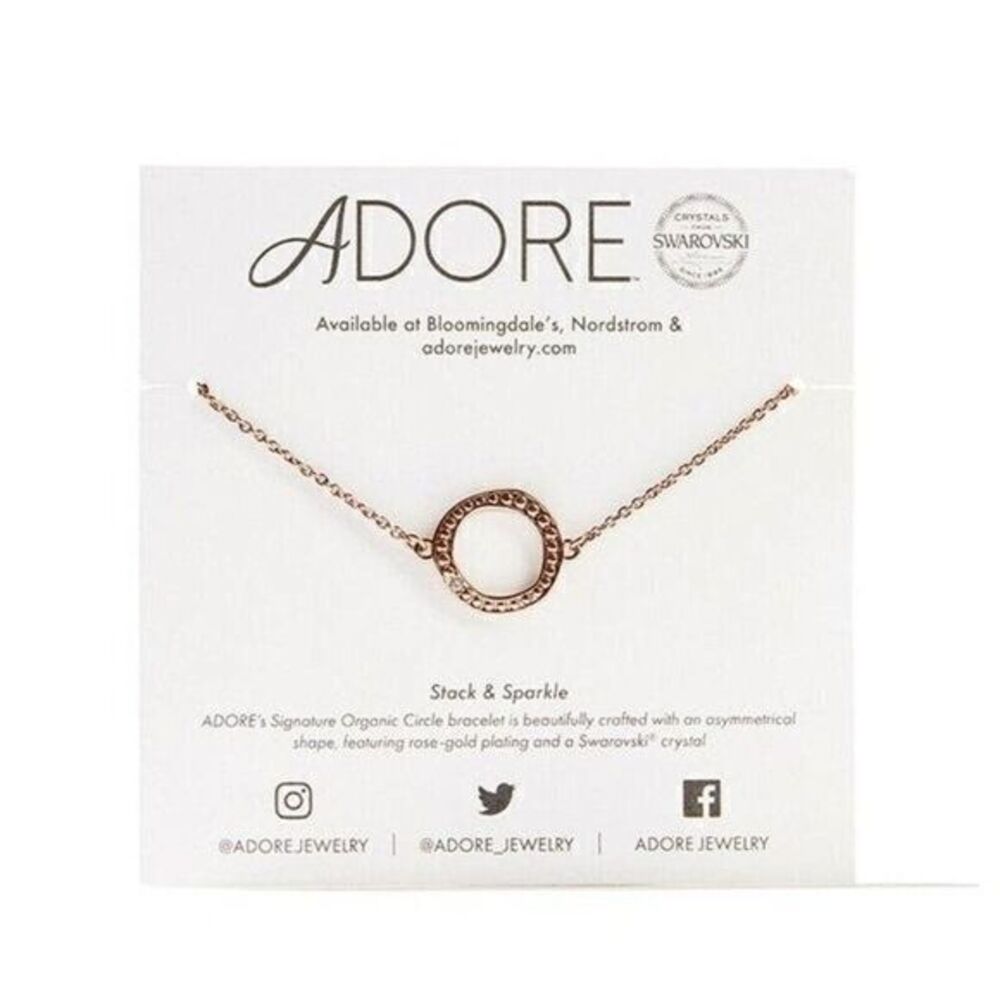 Adore SWAROVSKI Rose Gold Organic Circle Bracelet